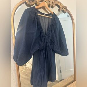 Free people denim mini dress